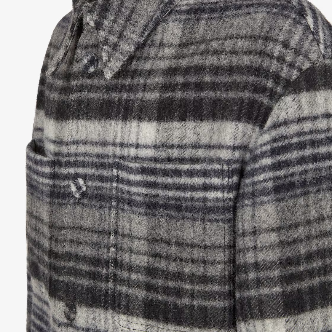 Fendi Single-breasted Striped Go-to Jacket In Black