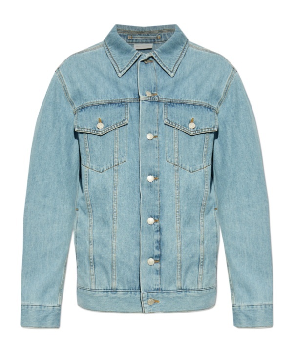 Dries Van Noten Long-sleeved Denim Coat In Blue