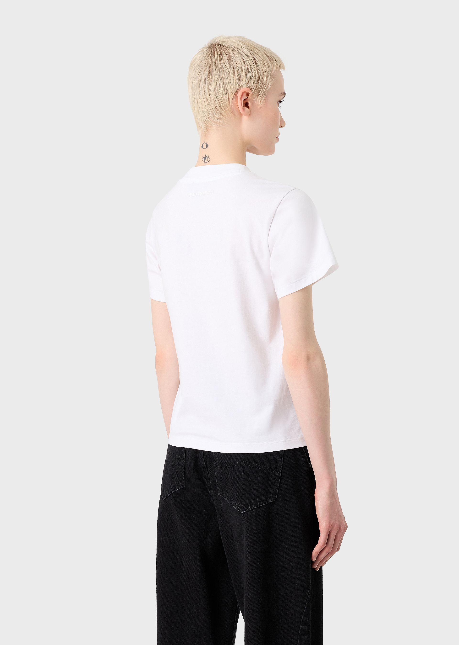 EMPORIO ARMANI PRINTED WITH LOGO SIGNATURE T-SHIRT