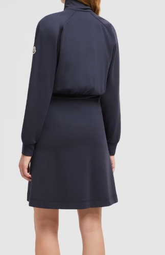 Moncler Robe Courte Zippée In Blue