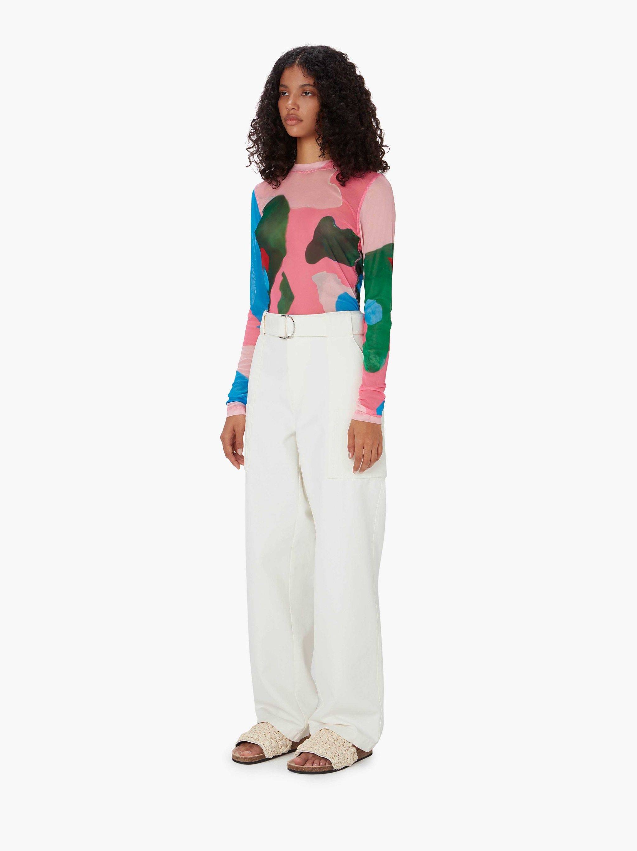Jw Anderson Wide-leg Cotton Cargo Trousers In White