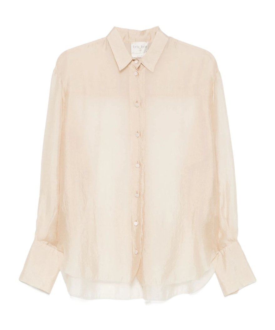 Forte Forte Organza Button-front Shirt In Neutral