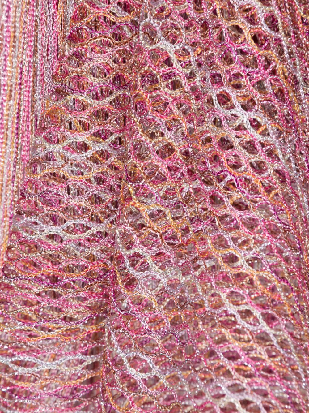 MISSONI METALLIC-THREAD OPEN-KNIT SCARF