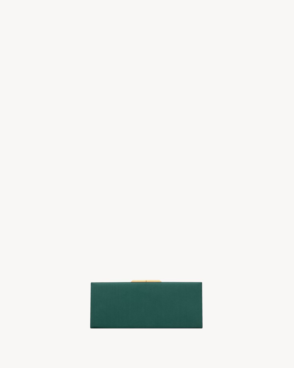 Saint Laurent Midnight Small Clutch In Satin In Blue