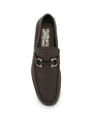 Ferragamo Grandioso Slip-on Loafers In Black