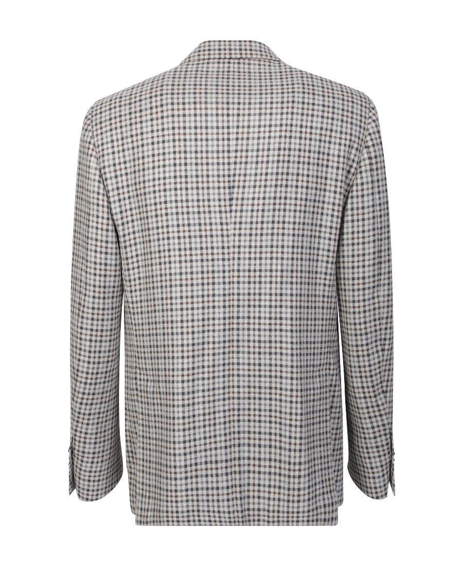 Lardini Viscose And Silk Single-breasted Blazer In Gray