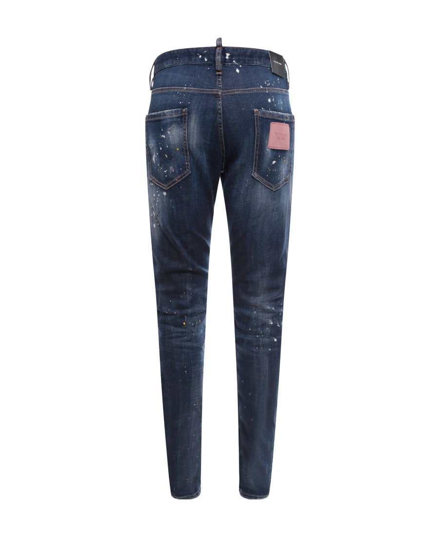Dsquared2 Twimphony Paint-splatter Jeans In Black