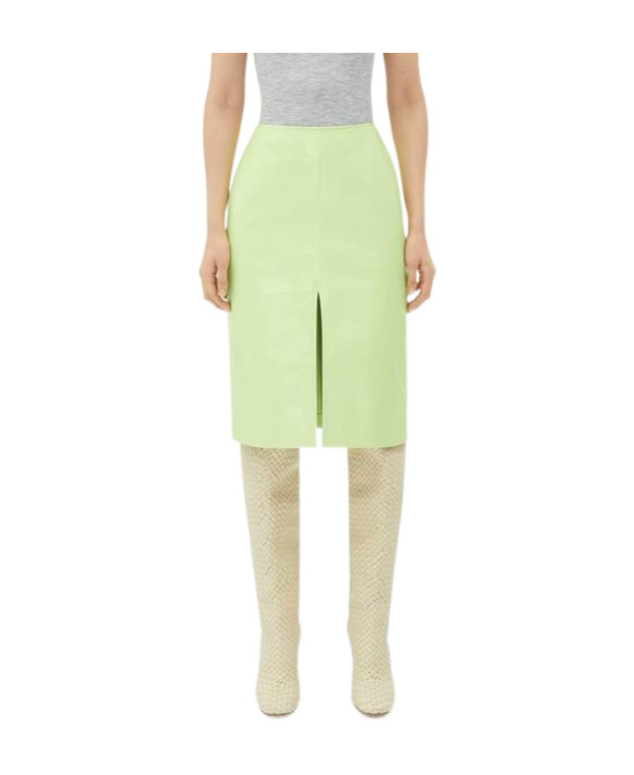 Bottega Veneta Emblem Skirt In Yellow