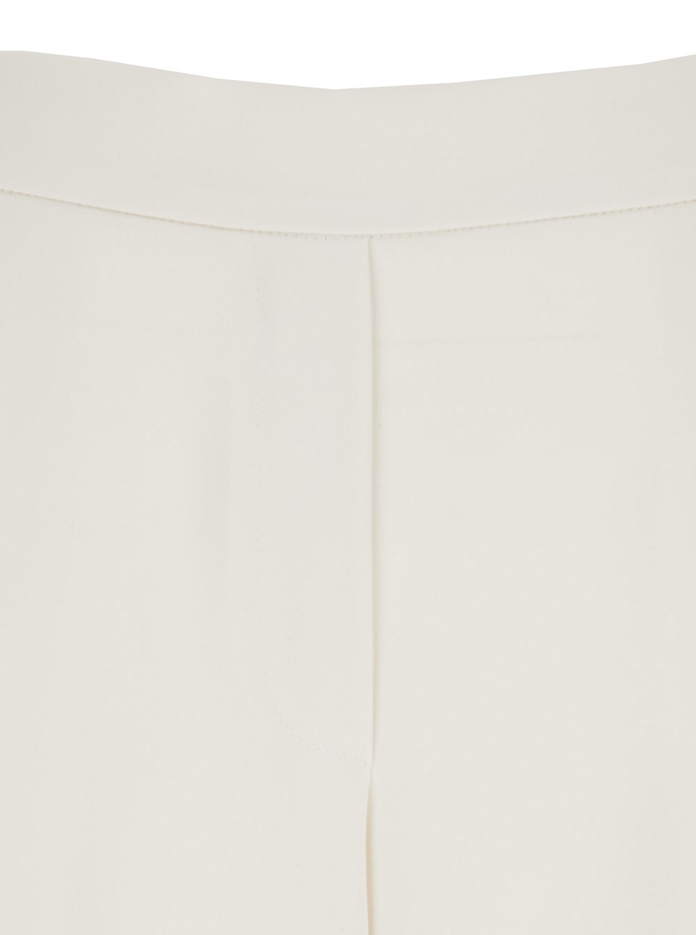 P.a.r.o.s.h White Pants With Wide Leg And Elastic Rear Waist In Tech Fabric Woman In White