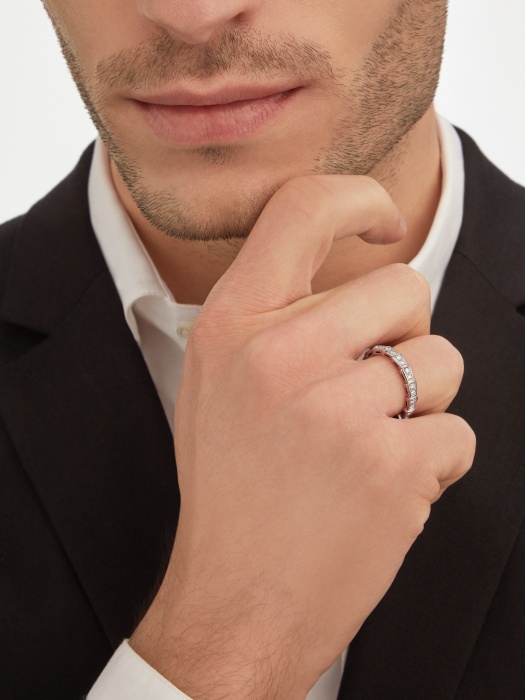 Shop Bvlgari Scaly Ring In White