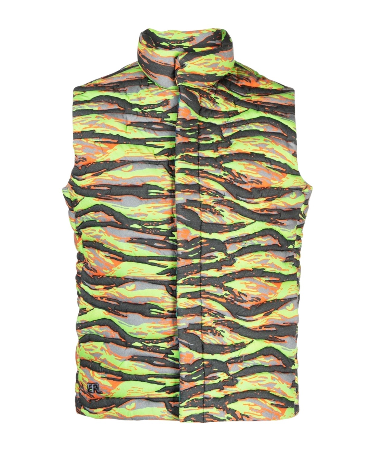 Erl Unisex Printed Quilted Puffer Vest In Multicolor
