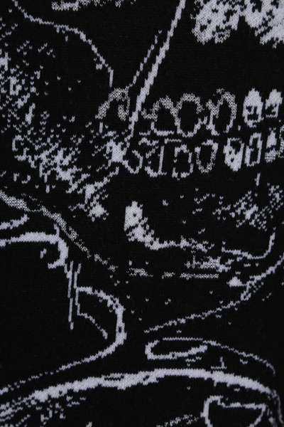 Alexander Mcqueen Skull-print Knitted Jumper In Black
