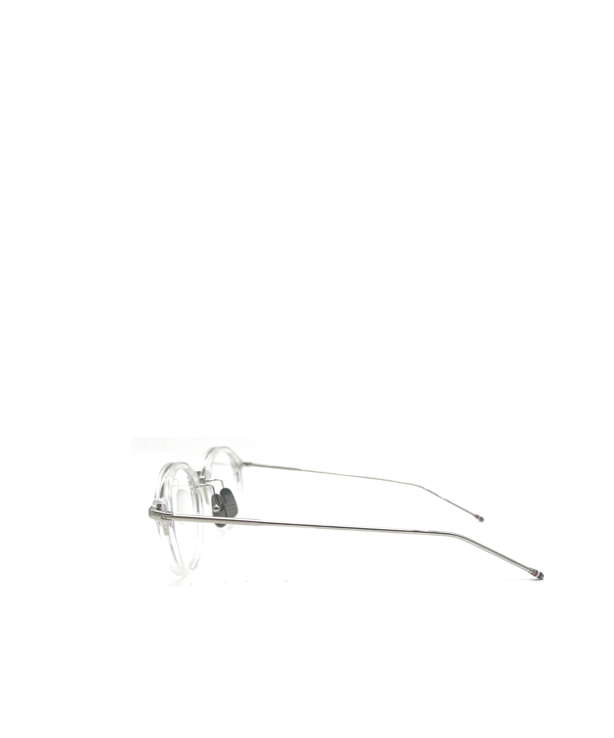 Thom Browne Eyewear Round Frame Glasses In White