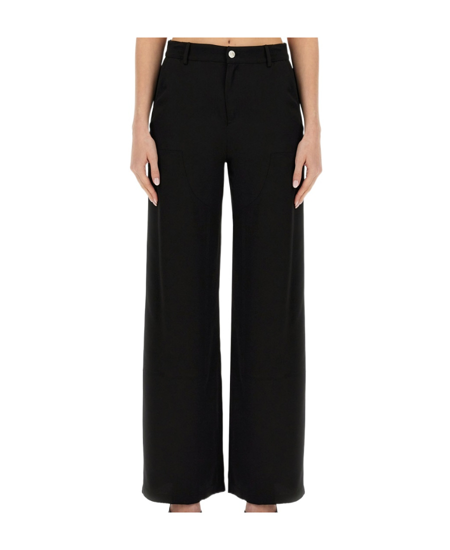 Moschino Jeans Wide Leg Pants In Black