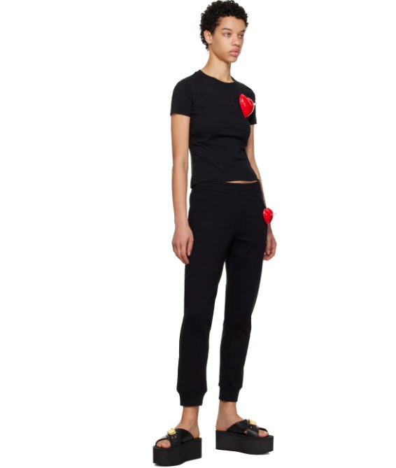 Moschino Logo Short-sleeved T-shirt In Black