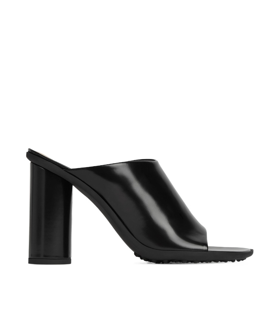 Bottega Veneta Black Atomic Heeled Sandals In Black