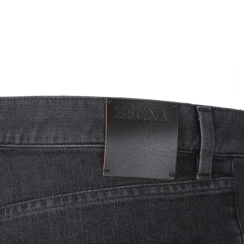 Shop Zegna Logo Jeans In Black