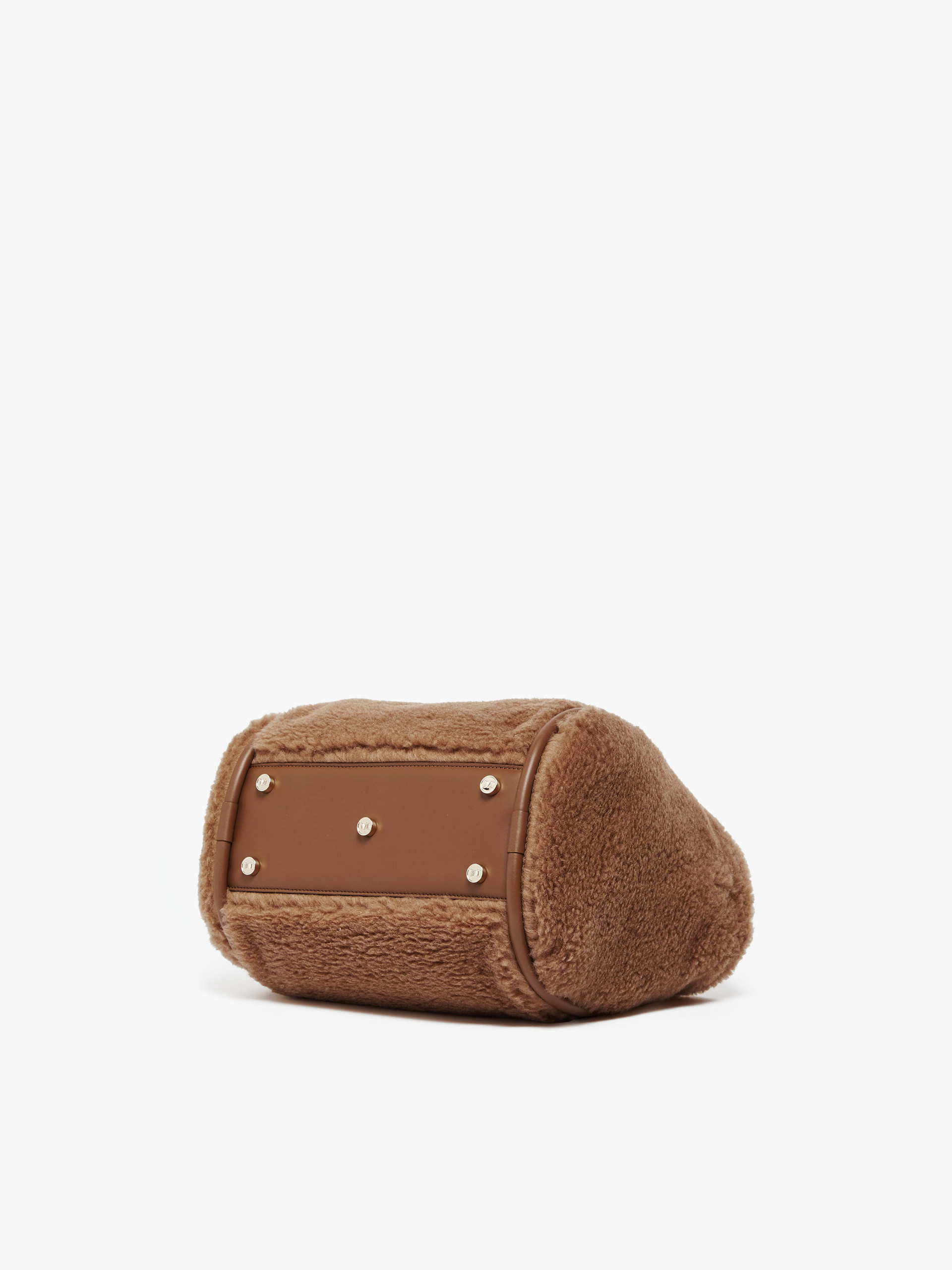 Max Mara Teddy Top Handle Bag In Brown