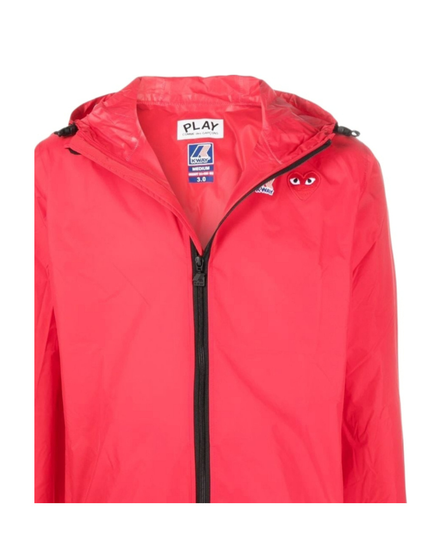 Comme Des Garçons Play Comme Des Garcons Play K-way Hoodie Full Zip In Orange