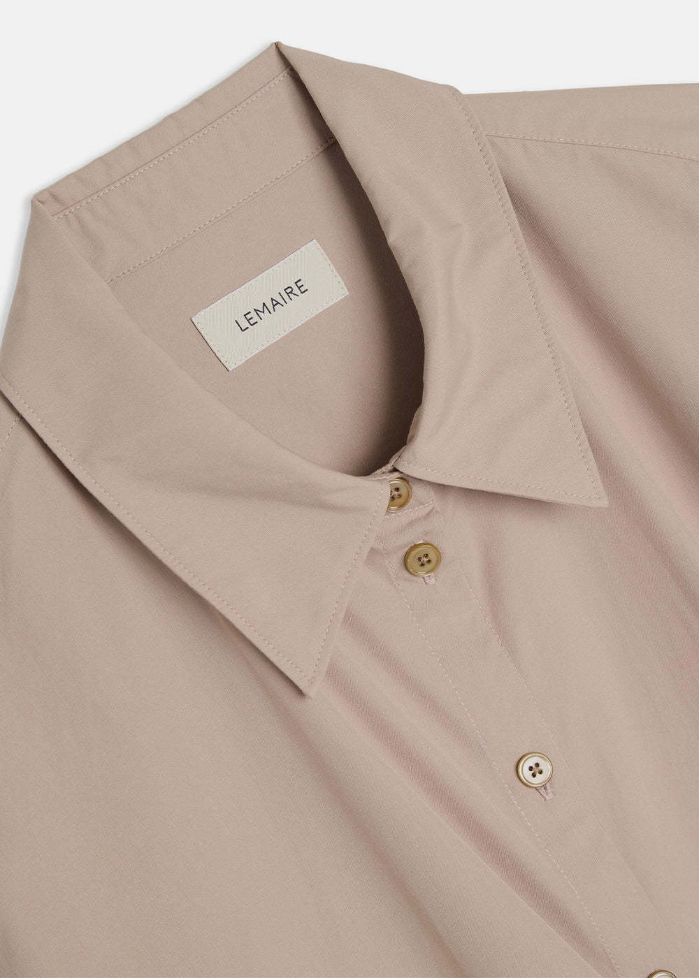 Shop Lemaire Wrap-design Mid-length Shirt Dress In Nude