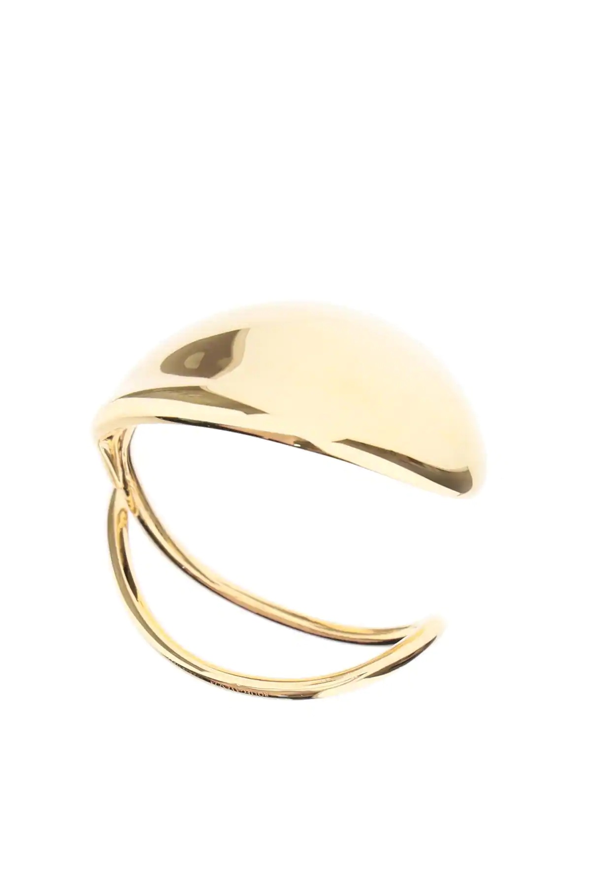 Bottega Veneta Oval Shape Cuff Bracelet In Yellow