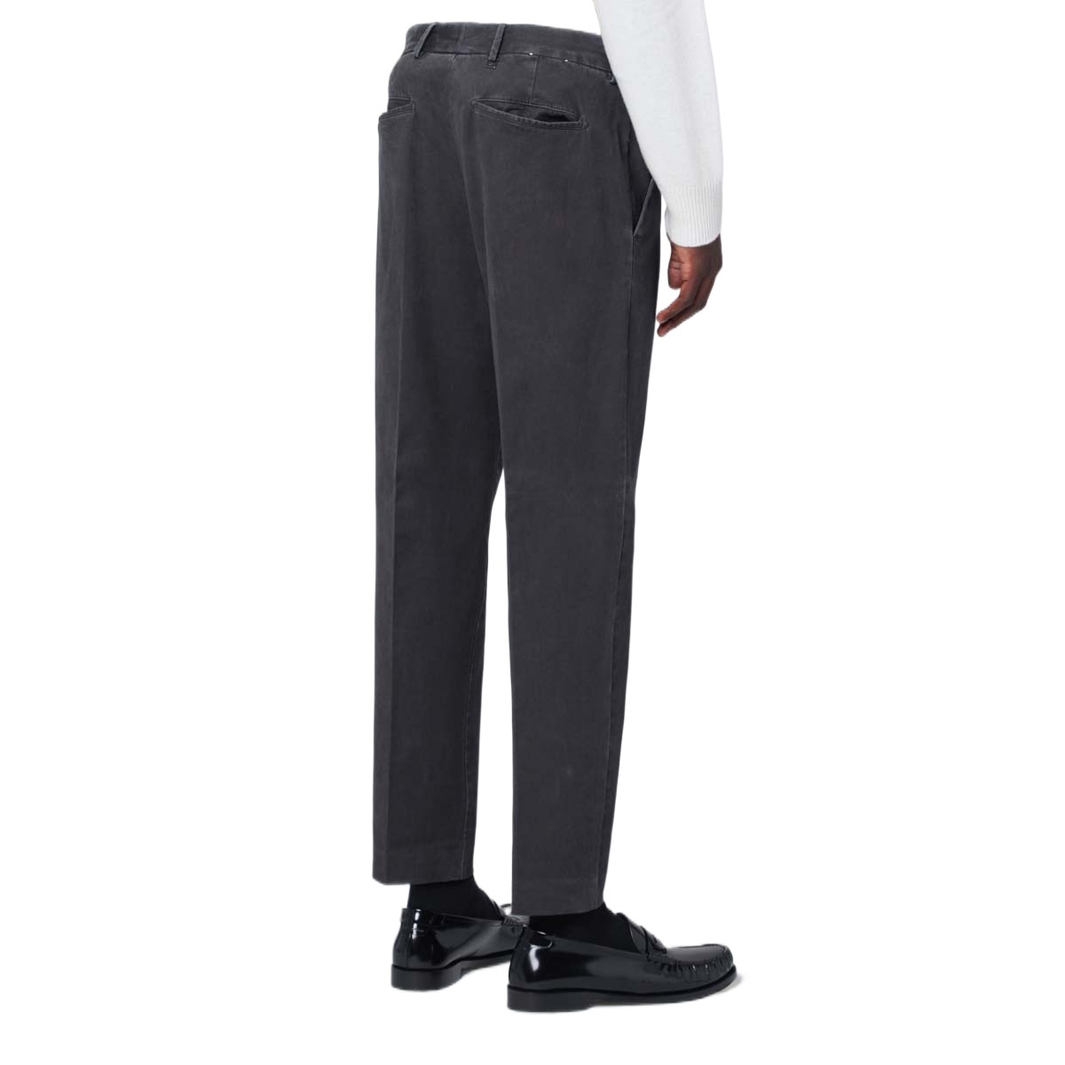 Pt Torino Belt Loop Casual Pants In Black