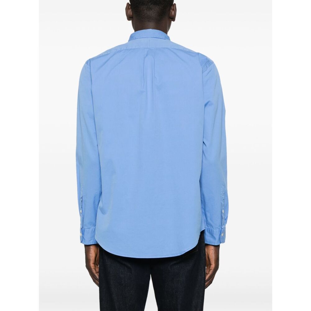 Polo Ralph Lauren Polo Pony Cotton Shirt In Blue