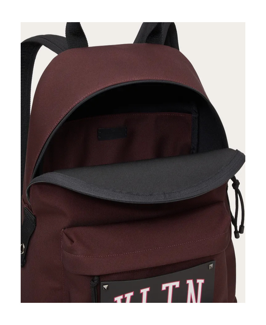 Valentino Vltn-patch Backpack In Brown