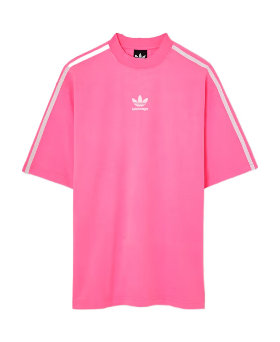 Balenciaga X Adidas Logo-print T-shirt In Pink