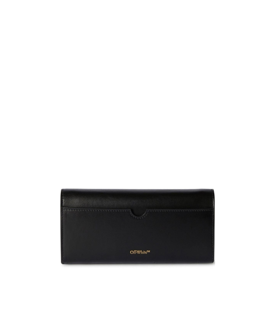Off-white Jitney Slogan-print Wallet In Black
