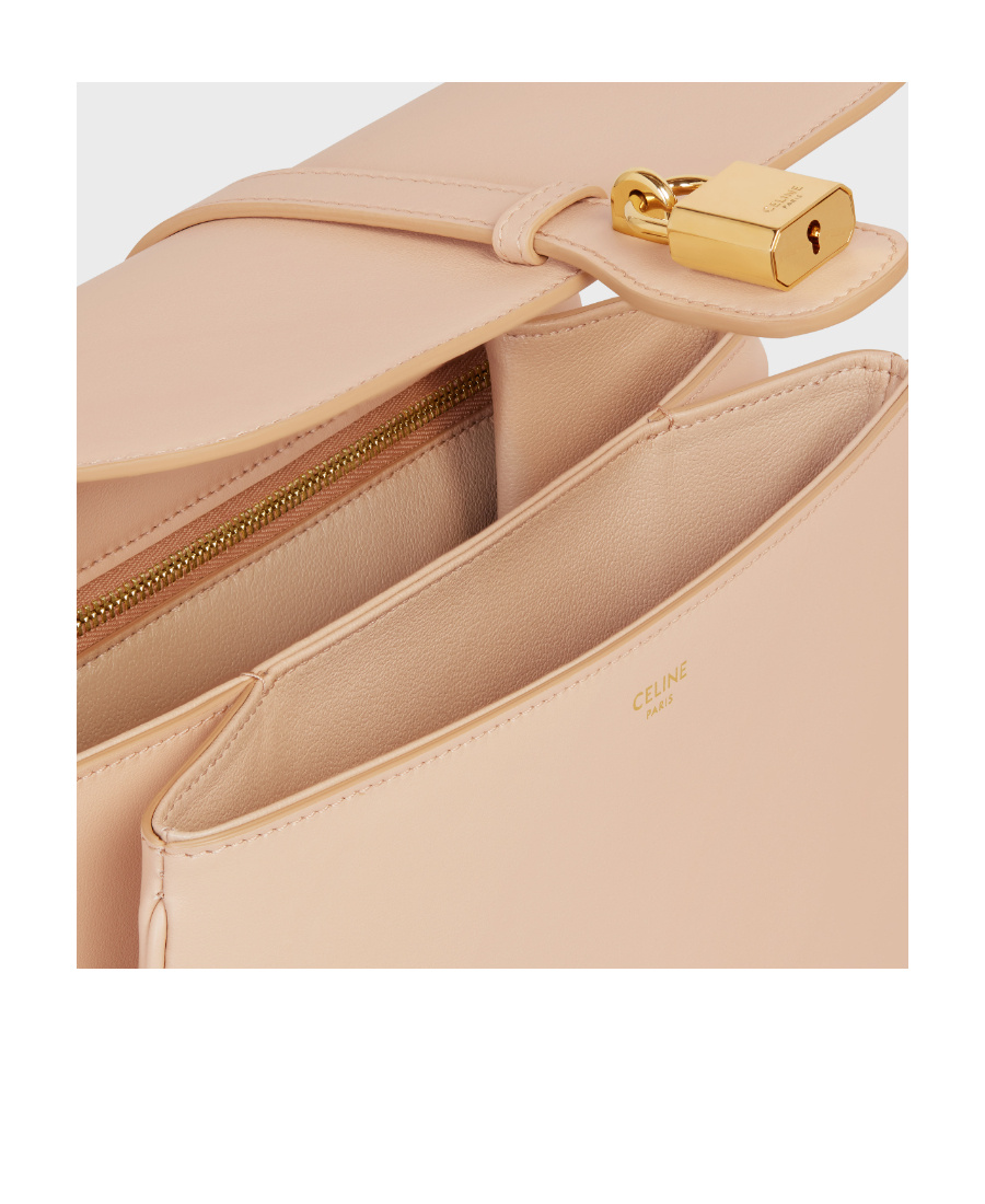 Celine Tabou Medium Smooth Cowhide Handbag In Nude