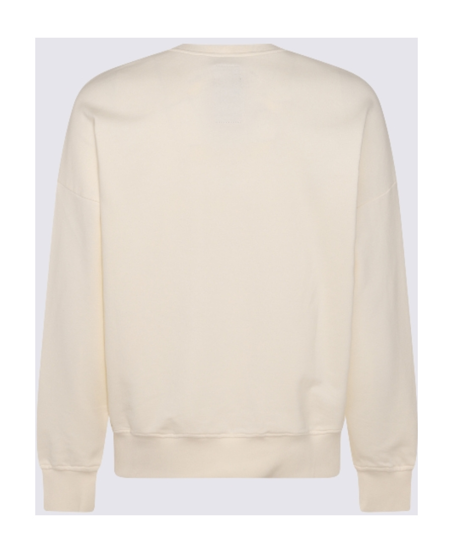 Rick Owens Embroidered-logo Cotton Sweatshirt In Nude