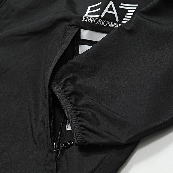 Ea7 Logo Details Casual Jacket In Black