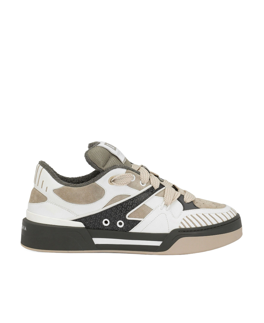 Dolce & Gabbana New Roma Leather Sneakers In Black