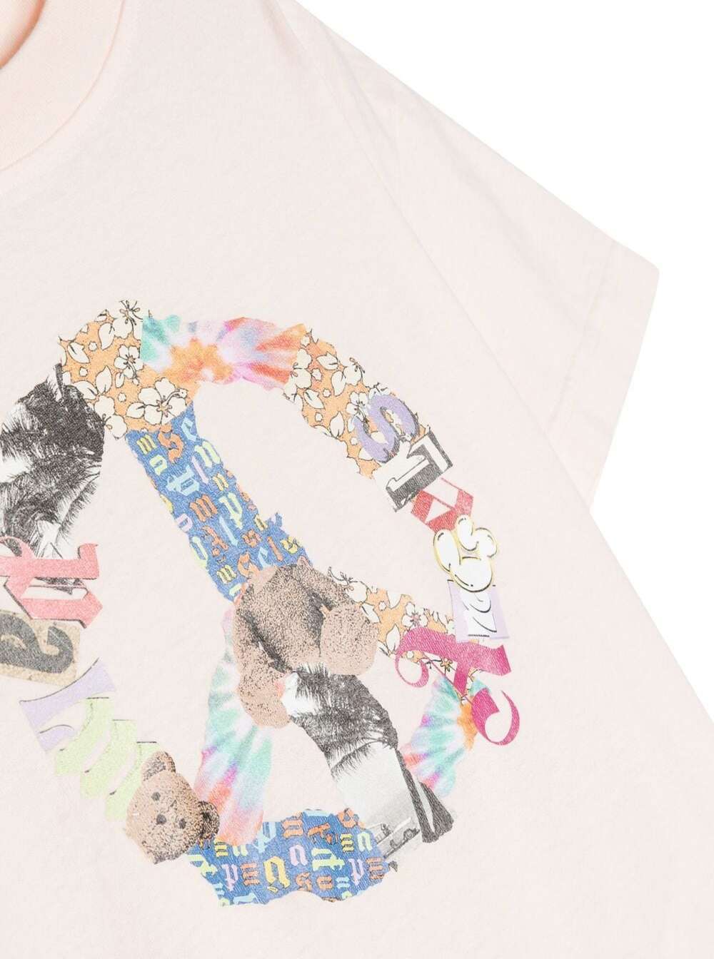 PALM ANGELS PEACE COTTON T-SHIRT