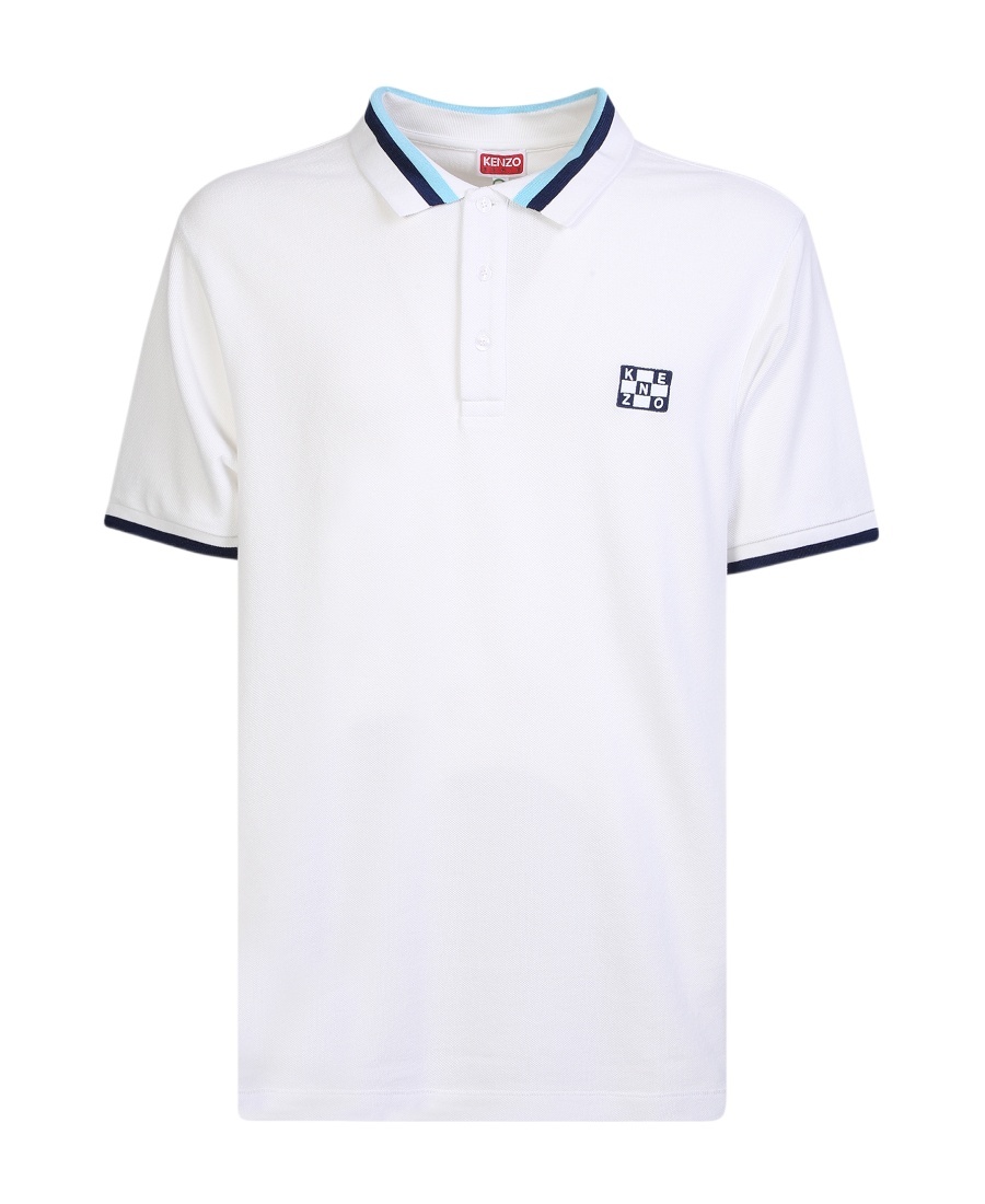 KENZO KENZO LOGO PATCH SHORT-SLEEVED POLO SHIRT