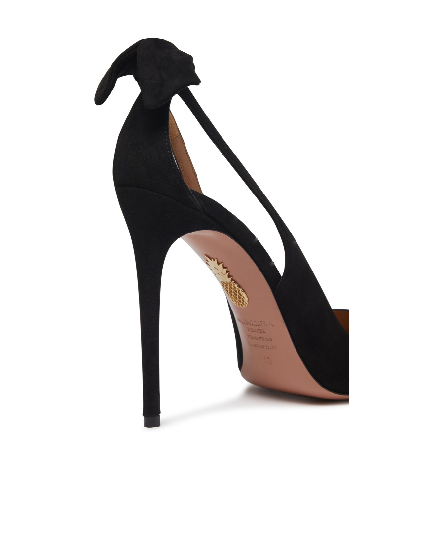 Shop Aquazzura Bow Tie 105 High Heels In Black