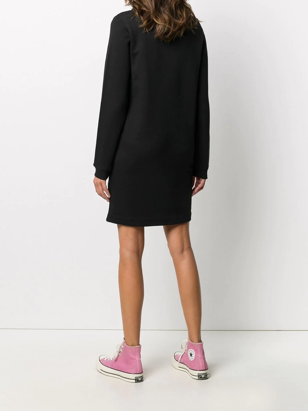 Moschino A Sequined Heart-shaped Dress In Black