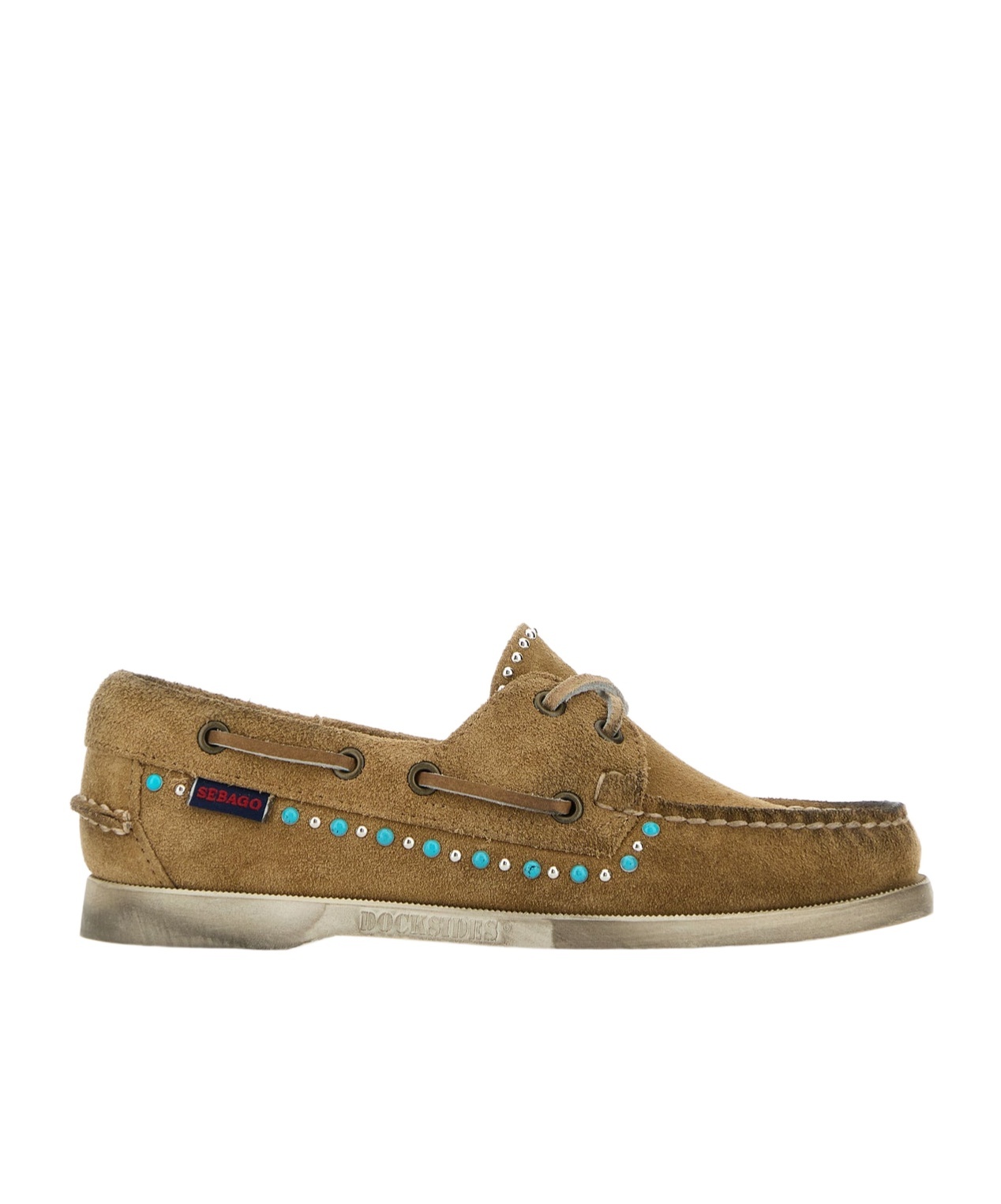 Sebago Suede Loafers With Rubber Sole And Studded Detailing