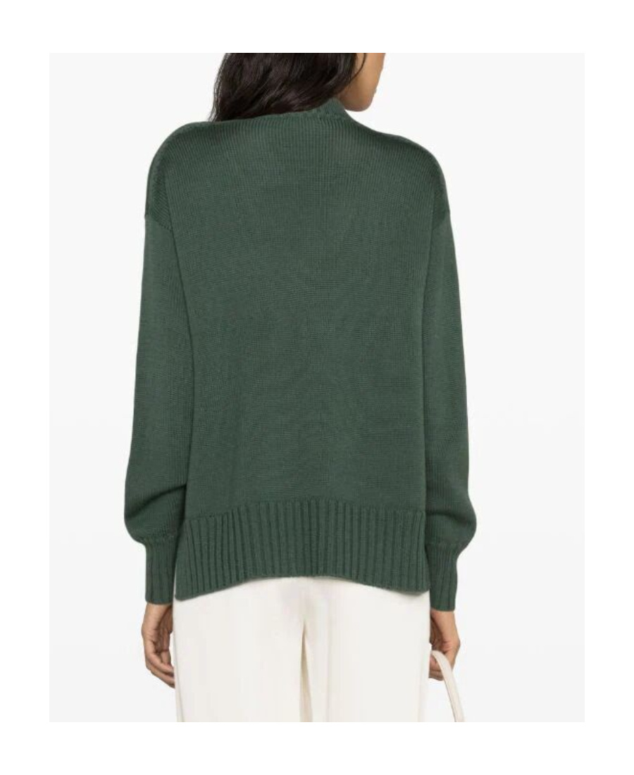 Drumohr V-neck Merino Wool Jumper In Green
