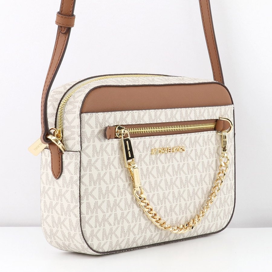 Michael Kors Jet Set Item Camera Shoulder Bag In Nude
