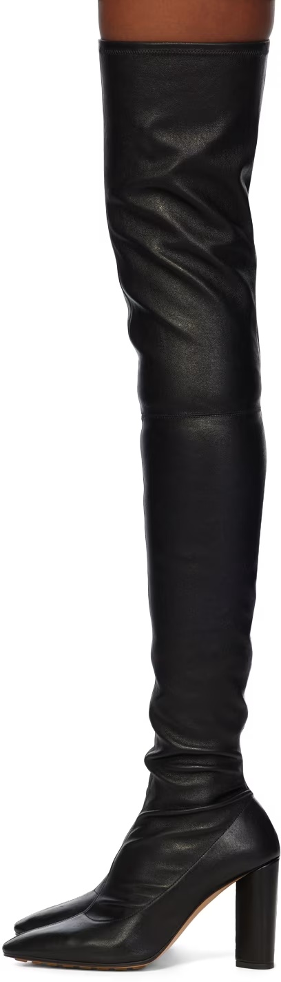 Bottega Veneta Tripod Knee-high Boots In Black