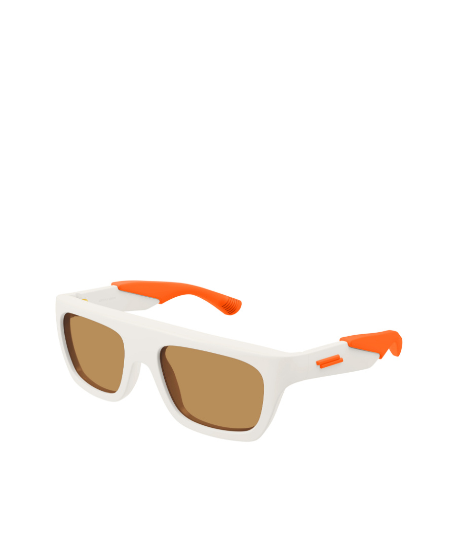 Bottega Veneta Two-tone Square-frame Sunglasses In White