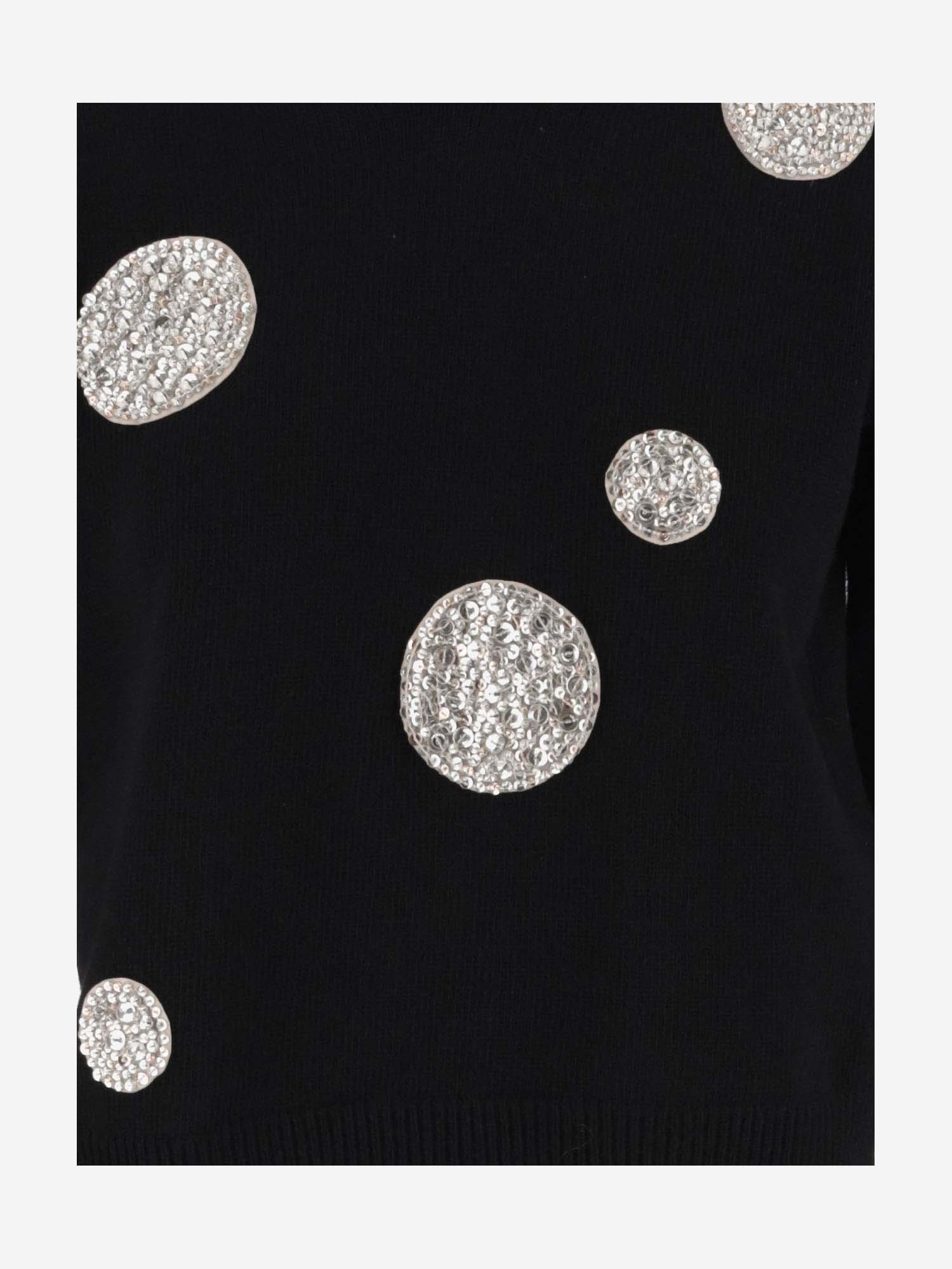 Valentino Long-sleeved Sweater In Black