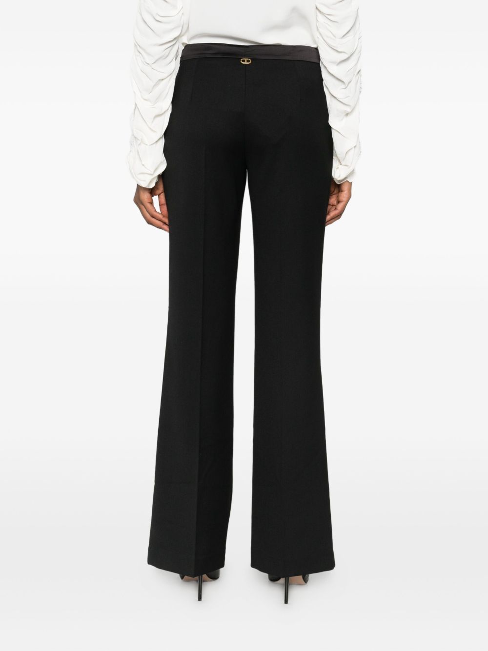Twinset Straight-leg Casual Pants In Black