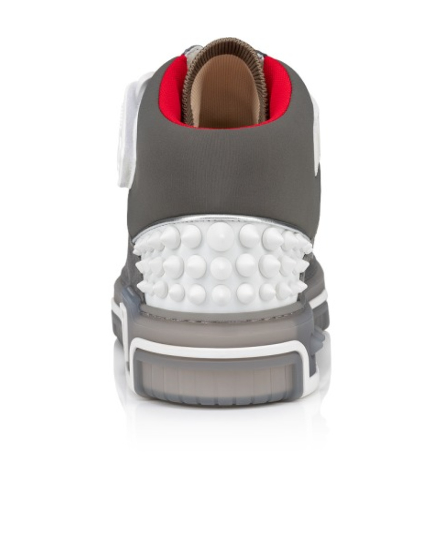 Christian Louboutin Lace Up High Upper Board Shoes In Gray