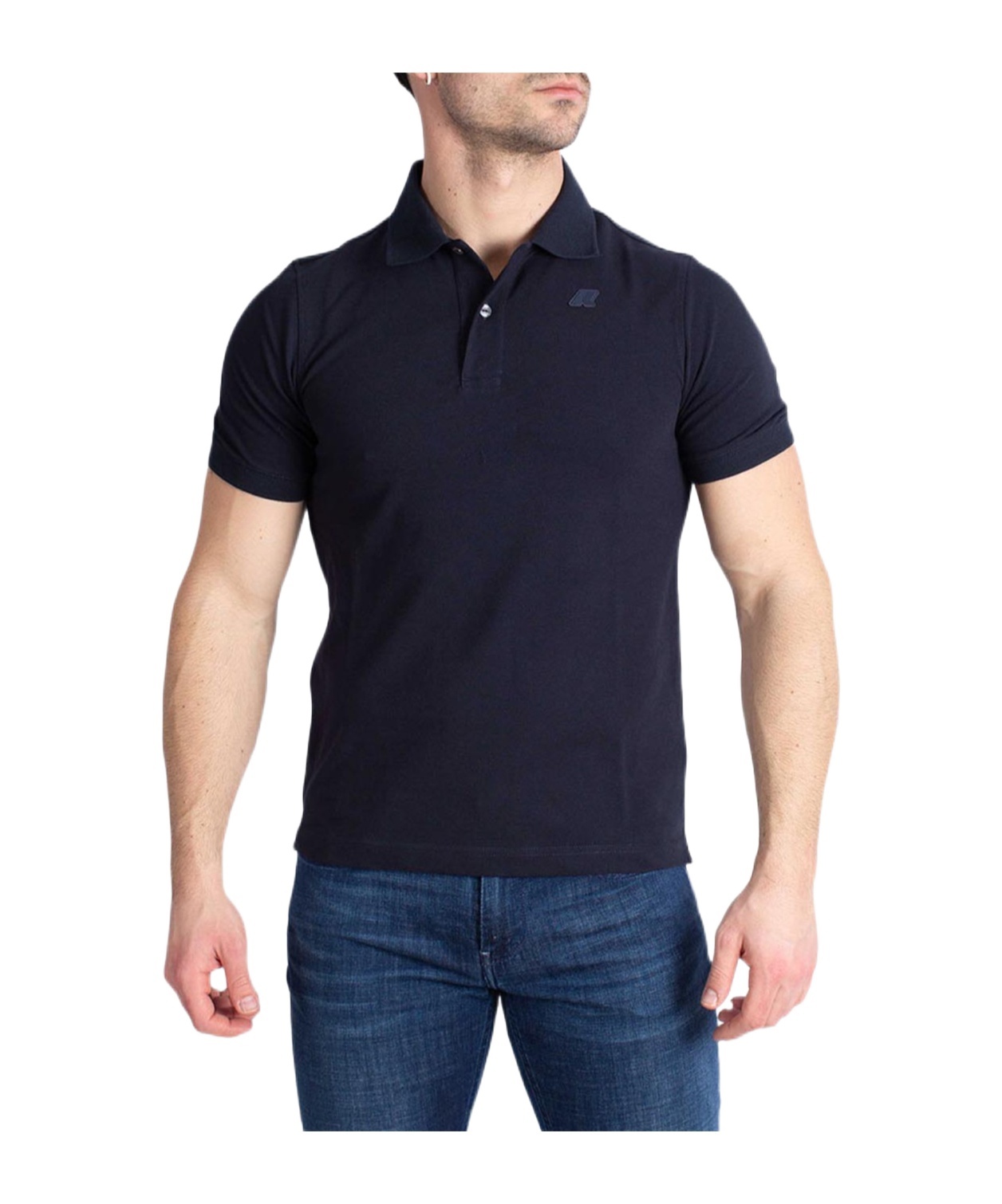 K-way Short-sleeved Polo Shirt In Black