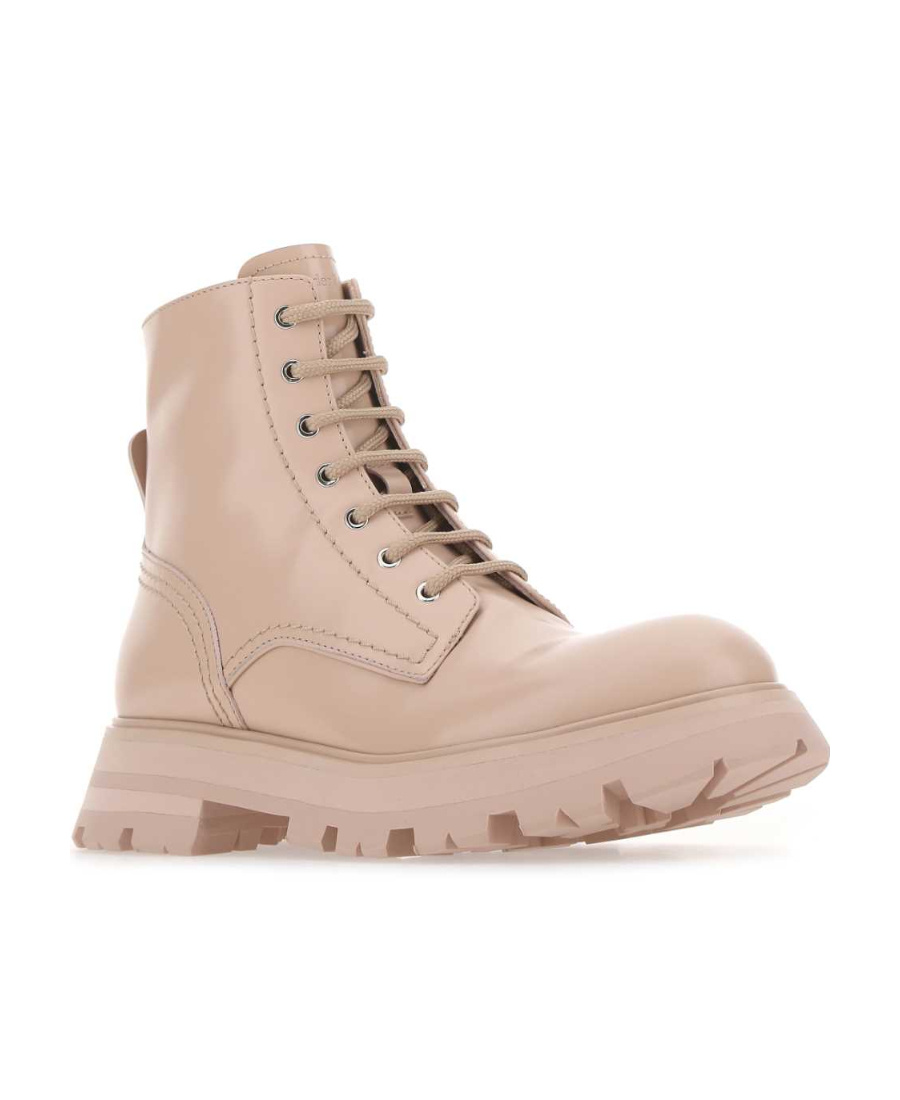 Alexander Mcqueen Wander Lace-up Boots In Pink