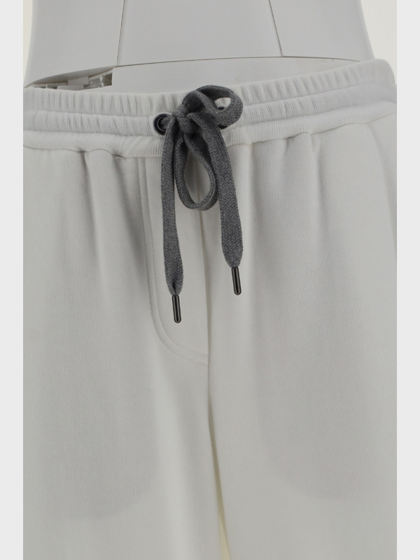 Brunello Cucinelli Drawstring Wide-leg Trousers In Gray