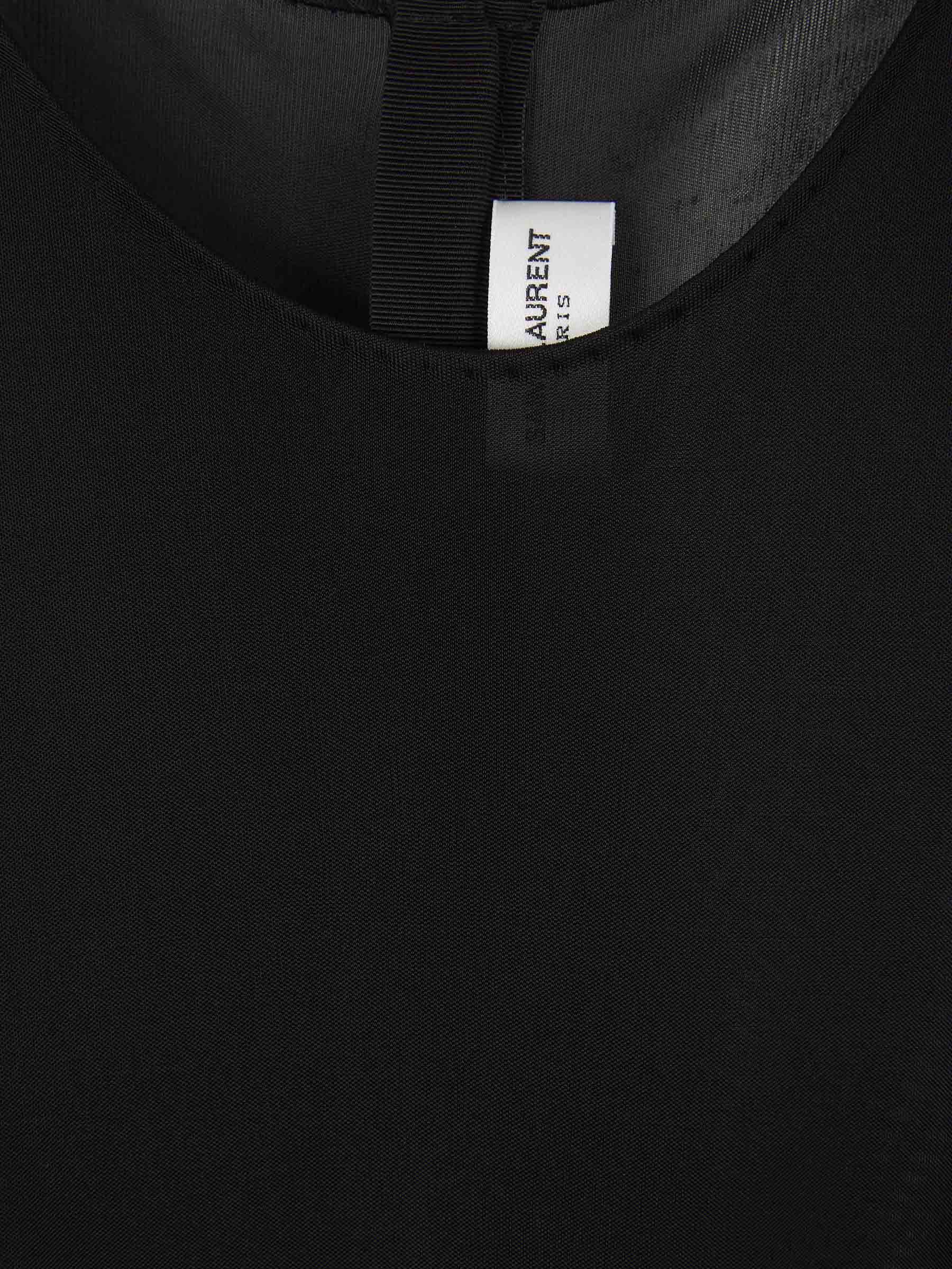 Saint Laurent Long Viscose Dress In Black